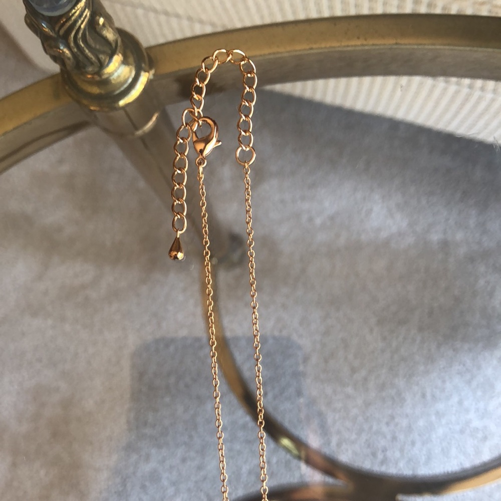 Gold “Love” Key Crystal Costume Jewelry Necklace - Picture 5 of 6